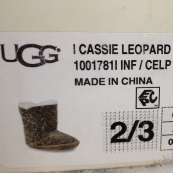 Ugg Cassie Leopard Print Infant Boots 2/3 - Picture 12 of 13